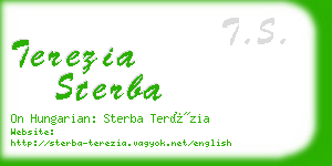 terezia sterba business card